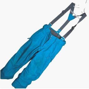 Scott Juniors M 140 Gore-Tex Snow Pants Teal Blue Ski Bib Suspenders